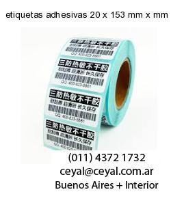 etiquetas adhesivas 20 x 153 mm x mm