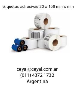 etiquetas adhesivas 20 x 156 mm x mm