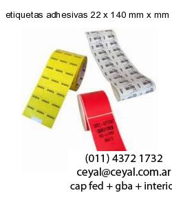 etiquetas adhesivas 22 x 140 mm x mm