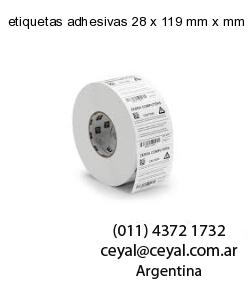 etiquetas adhesivas 28 x 119 mm x mm