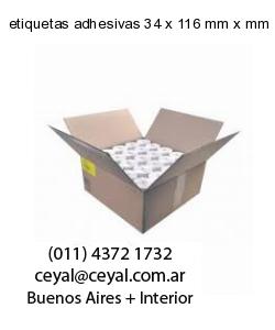 etiquetas adhesivas 34 x 116 mm x mm