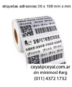 etiquetas adhesivas 36 x 198 mm x mm