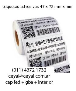 etiquetas adhesivas 47 x 72 mm x mm