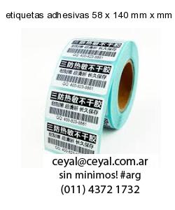 etiquetas adhesivas 58 x 140 mm x mm
