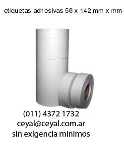 etiquetas adhesivas 58 x 142 mm x mm