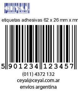 etiquetas adhesivas 62 x 26 mm x mm