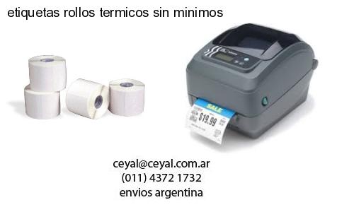 etiquetas rollos termicos sin minimos
