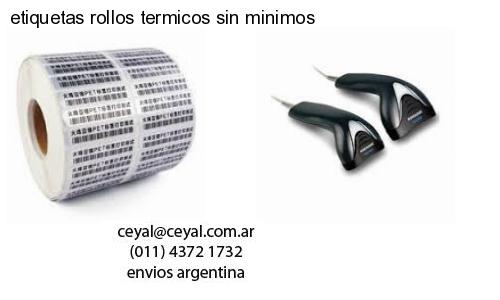 etiquetas rollos termicos sin minimos