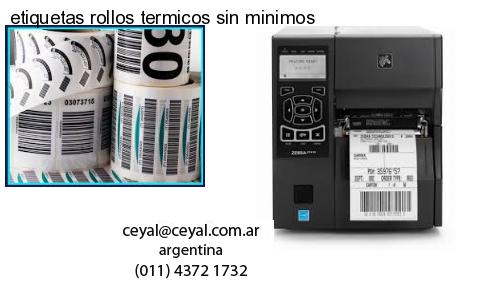 etiquetas rollos termicos sin minimos