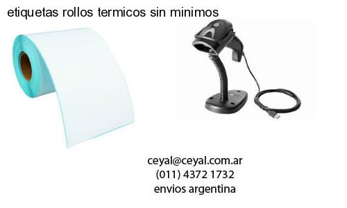 etiquetas rollos termicos sin minimos