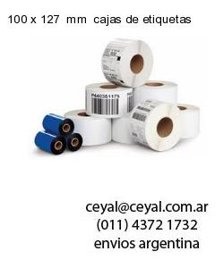 100 x 127  mm  cajas de etiquetas