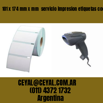 101 x 174 mm x mm  servicio impresion etiquetas codigos