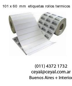 101 x 60  mm  etiquetas rollos termicos