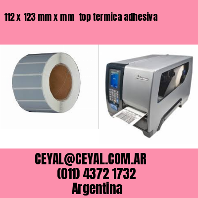 112 x 123 mm x mm  top termica adhesiva
