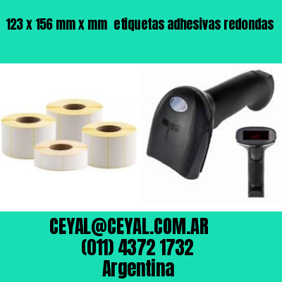 123 x 156 mm x mm  etiquetas adhesivas redondas