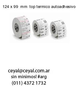 124 x 99  mm  top termico autoadhesivo