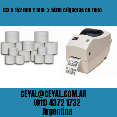 132 x 152 mm x mm  x 5000 etiquetas en rollo
