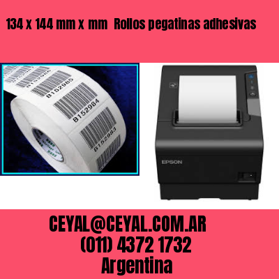 134 x 144 mm x mm  Rollos pegatinas adhesivas