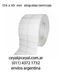 134 x 45  mm  etiquetas termicas