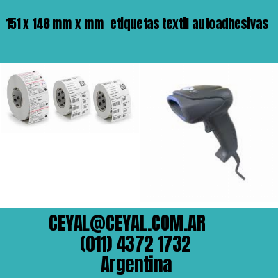 151 x 148 mm x mm  etiquetas textil autoadhesivas