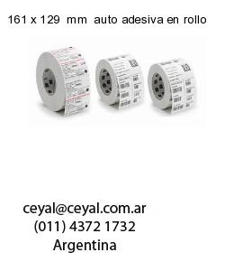 161 x 129  mm  auto adesiva en rollo