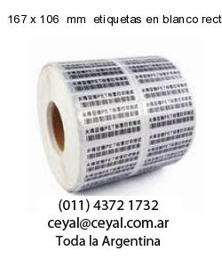 167 x 106  mm  etiquetas en blanco rectangulares