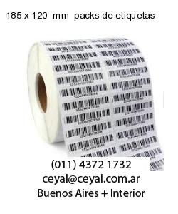 185 x 120  mm  packs de etiquetas