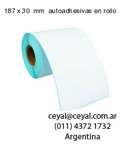187 x 30  mm  autoadhesivas en rollo
