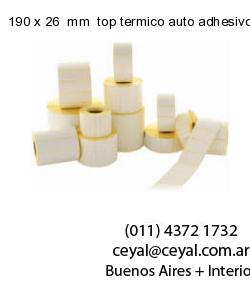 190 x 26  mm  top termico auto adhesivo top termico adesivo