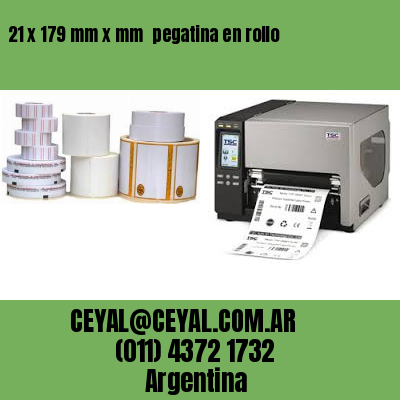 21 x 179 mm x mm  pegatina en rollo