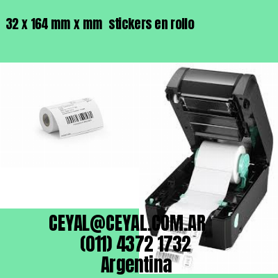 32 x 164 mm x mm  stickers en rollo