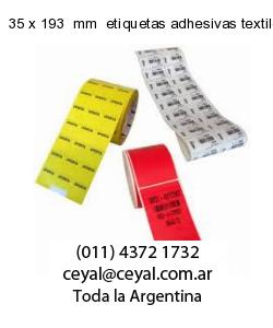 35 x 193  mm  etiquetas adhesivas textiles