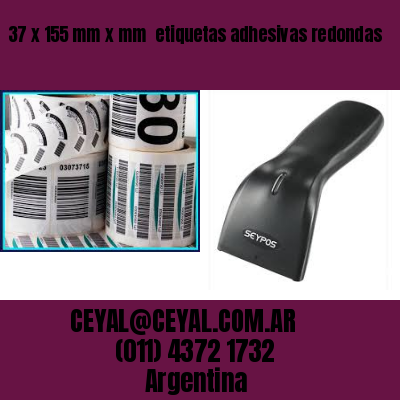37 x 155 mm x mm  etiquetas adhesivas redondas