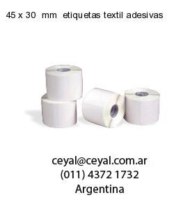 45 x 30  mm  etiquetas textil adesivas