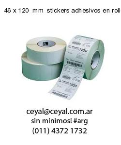 46 x 120  mm  stickers adhesivos en rollos