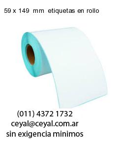 59 x 149  mm  etiquetas en rollo