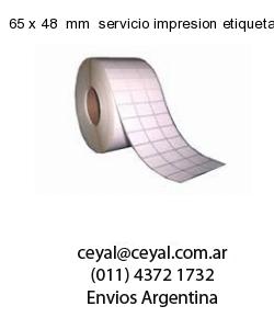 65 x 48  mm  servicio impresion etiquetas numeradas