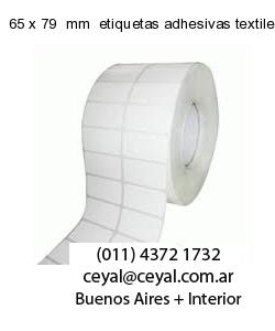 65 x 79  mm  etiquetas adhesivas textiles