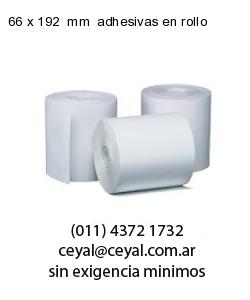 66 x 192  mm  adhesivas en rollo