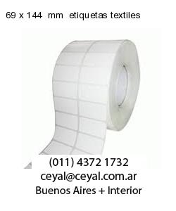 69 x 144  mm  etiquetas textiles