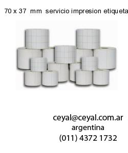 70 x 37  mm  servicio impresion etiquetas