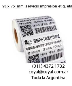 93 x 75  mm  servicio impresion etiquetas numeradas