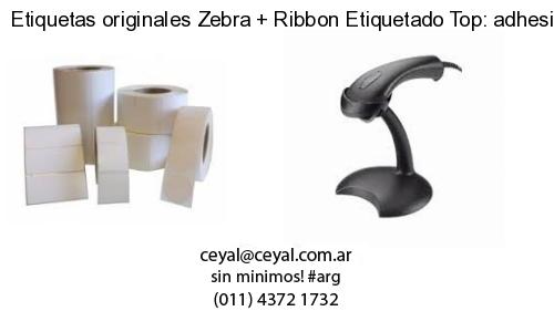 Etiquetas originales Zebra   Ribbon Etiquetado Top: adhesivo   ribbo