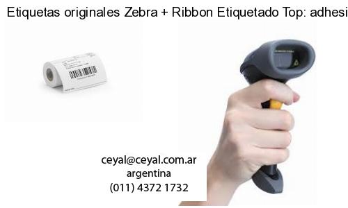 Etiquetas originales Zebra   Ribbon Etiquetado Top: adhesivo   ribbo