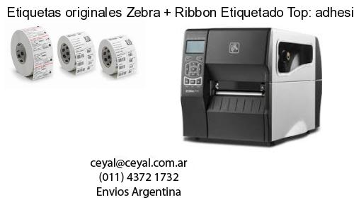 Etiquetas originales Zebra Ribbon Etiquetado Top: adhesivo ribbo