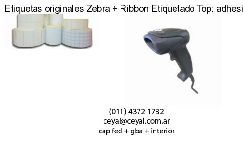 Etiquetas originales Zebra Ribbon Etiquetado Top: adhesivo ribbo