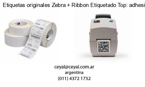 Etiquetas originales Zebra Ribbon Etiquetado Top: adhesivo ribbo