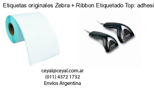 Etiquetas originales Zebra   Ribbon Etiquetado Top: adhesivo   ribbo