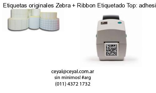 Etiquetas originales Zebra   Ribbon Etiquetado Top: adhesivo   ribbo