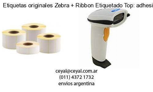 Etiquetas originales Zebra Ribbon Etiquetado Top: adhesivo ribbo